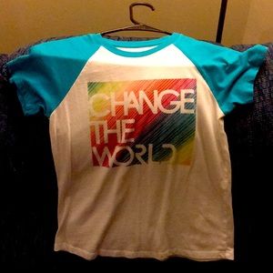 Girls size medium t-shirt screen print shirt